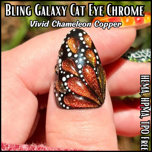 Galaxy Vivid Copper Orange Chameleon Cat Eye Chrome Pigment