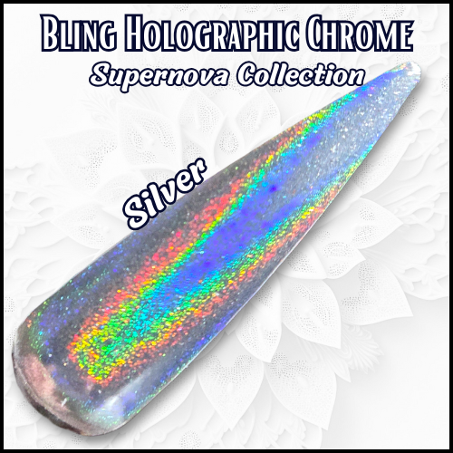 Silver Holographic Supernova CHROME Powder