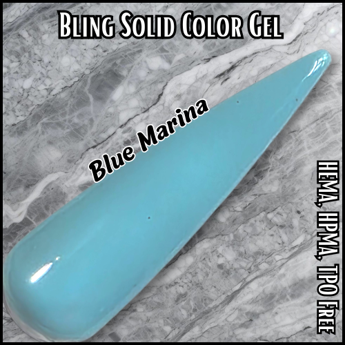 Blue Marina Solid Color Gel - HEMA, HPMA, TPO Free