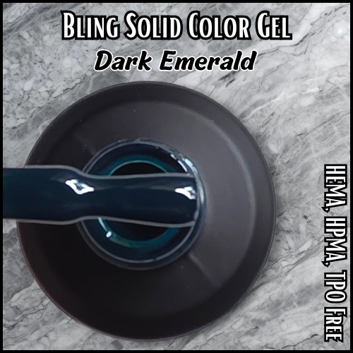 Dark Emerald Jewel Solid Color Gel - HEMA, HPMA, TPO Free