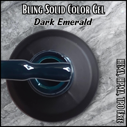 Dark Emerald Jewel Solid Color Gel - HEMA, HPMA, TPO Free