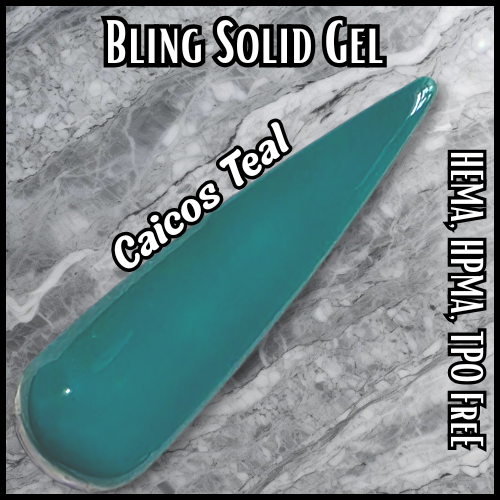 Caicos Teal Solid Gel - HEMA, HPMA, TPO Free