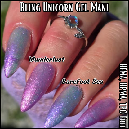 ULTRA Barefoot Sea, ULTRA Legend Has It, ULTRA Wunderlust, ULTRA Summer Sun, ULTRA Sea Shell Unicorn Gels - HEMA, HPMA, TPO Free