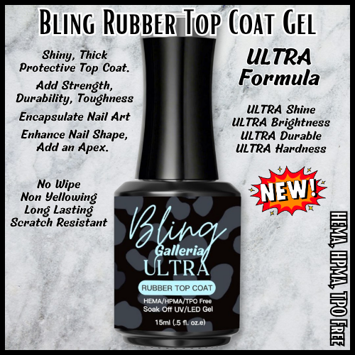 ULTRA Rubber Top Coat Gel (No-Wipe) - HEMA, HPMA, TPO Free