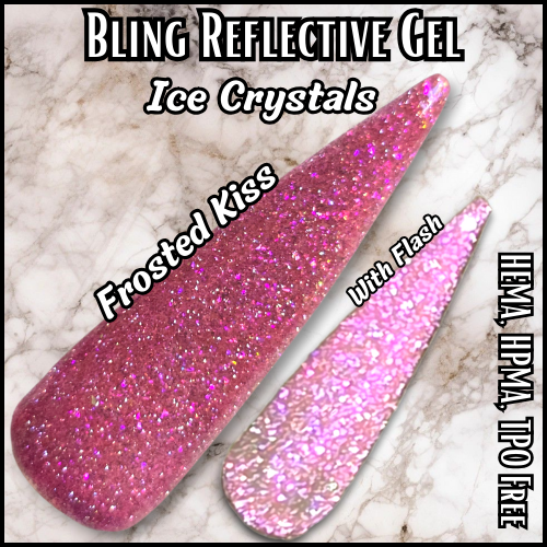 Frosted Kiss Reflective Iridescent Holographic Gel - HEMA, HPMA, TPO Free