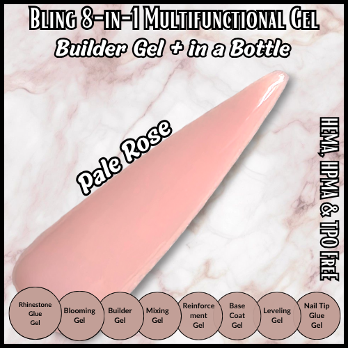 Pale Rose Sheer 8 in 1 Multifunctional Gel - Nude Pink - HEMA, HPMA, TPO Free