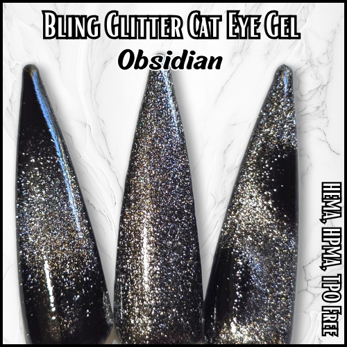 Obsidian Glittery Cat Eye Gel - Original Formula - HEMA, HPMA, TPO Free