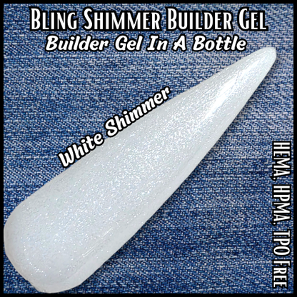 ULTRA White Shimmer Builder Gel in Bottle - HEMA, HPMA, TPO Free