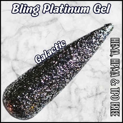 Copper Fantasy & Galactic Platinum Fine Glitter Gel - HEMA HPMA TPO Free
