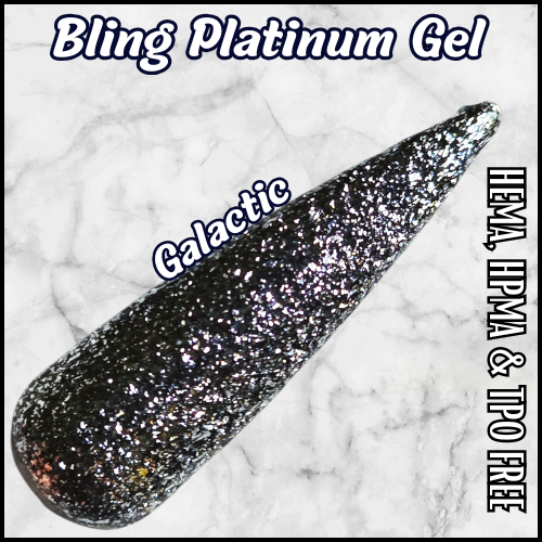Galactic Platinum Fine Glitter Gel - HEMA HPMA TPO Free