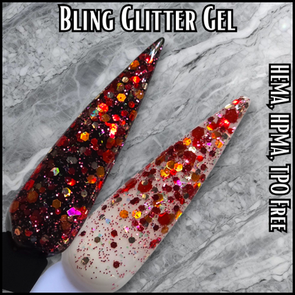 Cranberry Crush Glitter Gel - HEMA, HPMA, TPO Free