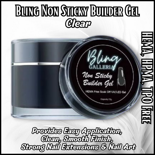 Clear Non-Sticky Builder Gel - HEMA, HPMA, TPO Free