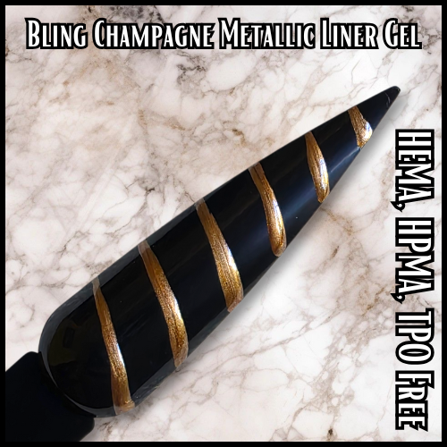 Champagne Metallic Art Liner Gel - HEMA, HPMA, TPO Free