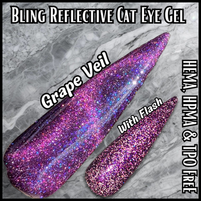 Grape Veil Cat Eye Gel - Reflective Cat Eye - HEMA HPMA TPO Free