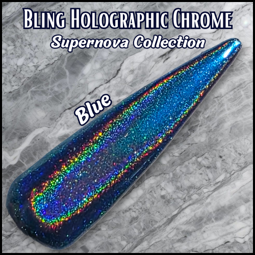 Blue Holographic Supernova CHROME Powder