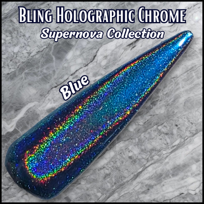 Blue Holographic Supernova CHROME Powder