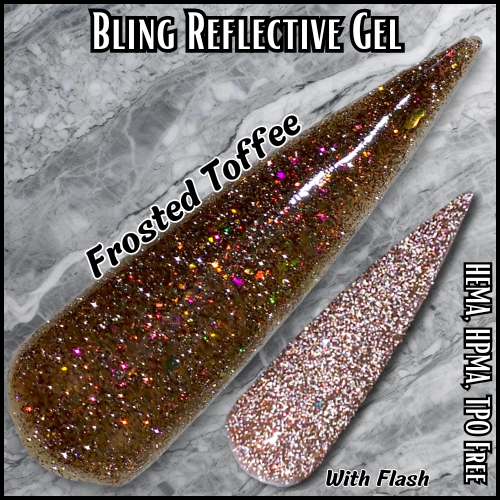 Frosted Toffee Reflective Glitter Gel - HEMA, HPMA, TPO Free