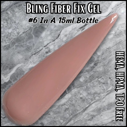Set of 6 ULTRA Fiber Fix Base Gels, 15 ml Bottle - HEMA, HPMA, TPO Free
