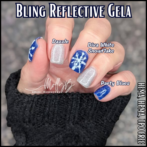 Party Blues Blue Reflective Gel - HEMA, HPMA, TPO Free