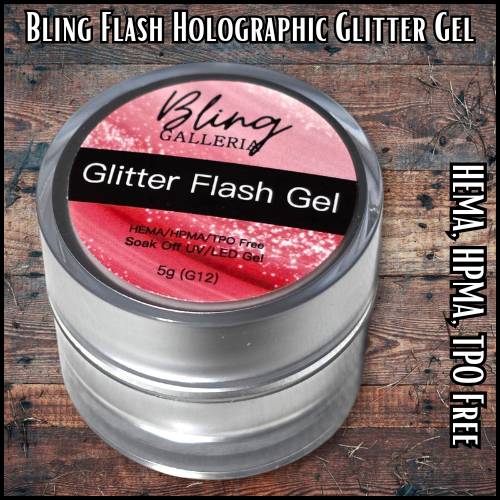 Cranberry Crush Glitter Gel - HEMA, HPMA, TPO Free