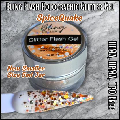 SpiceQuake Glitter Gel - HEMA, HPMA, TPO Free