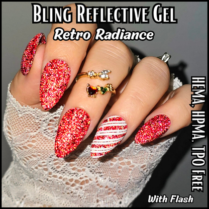 Retro Radiance Reflective Red Gel Mani - HEMA, HPMA, TPO Free
