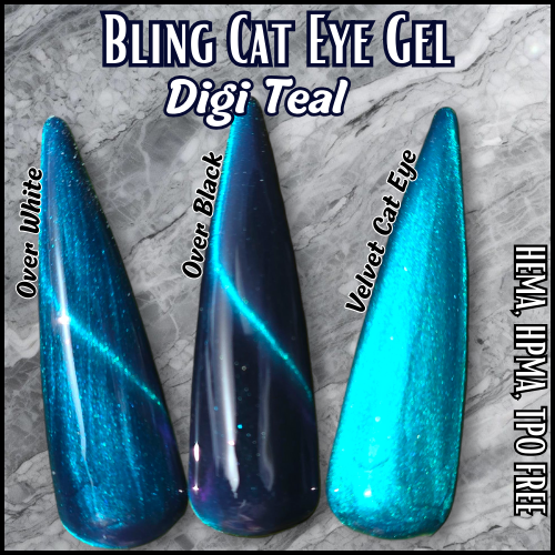 Digi-Teal Cat Eye Cat Eye Gel - HEMA, HPMA, TPO Free