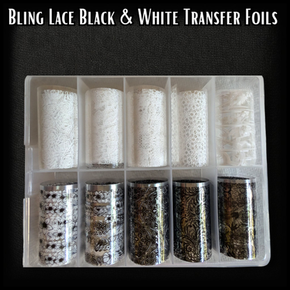 LACE Black & White Transfer Foil Overlay Set #1