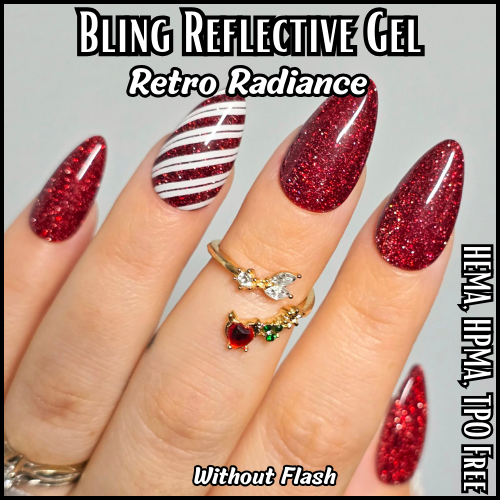 Retro Radiance Reflective Red Gel Mani - HEMA, HPMA, TPO Free