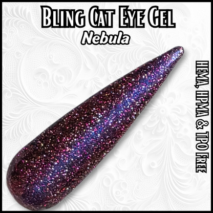 Nebula Glitter Cat Eye Gel - HEMA, HPMA, TPO Free