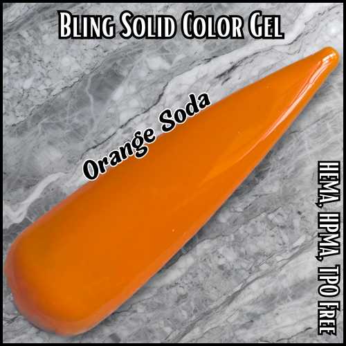 Orange Soda Solid Color Gel - HEMA, HPMA, TPO Free