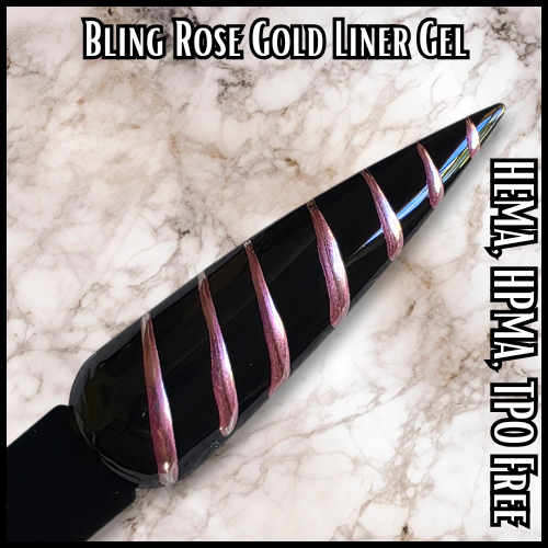 Rose Gold Art Liner Gels - HEMA, HPMA, TPO Free