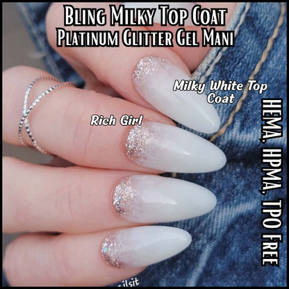 ULTRA White Milky Top Coat (No Wipe) - HEMA, HPMA, TPO Free