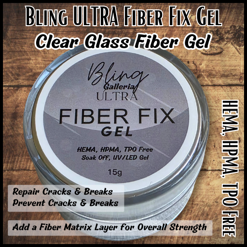 ULTRA Fiber Fix Gel, Clear, 15 ml Jar - HEMA, HPMA, TPO Free