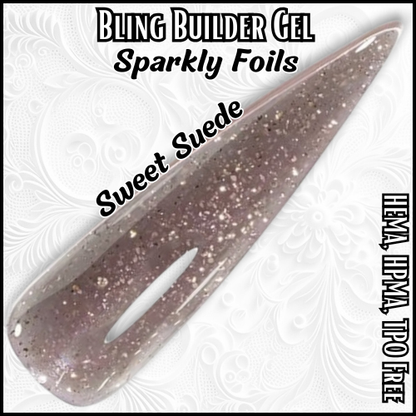 ULTRA Sweet Suede - Builder Gel Foil flakes - HEMA, HPMA, TPO Free