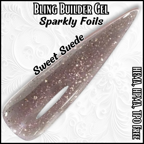 ULTRA Sweet Suede - Builder Gel Foil flakes - HEMA, HPMA, TPO Free