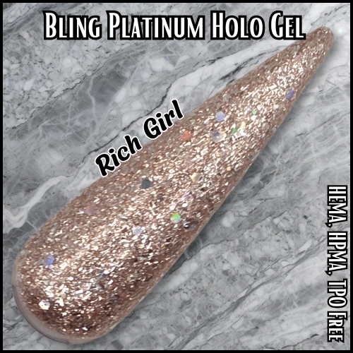 ULTRA Rich Girl Platinum Fine Glitter Gel - HEMA HPMA TPO Free