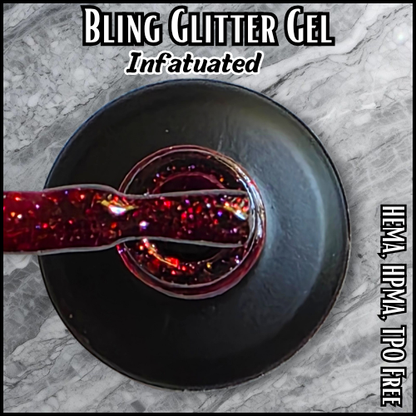 Infatuated Red Glitter Gel - HEMA, HPMA, TPO Free