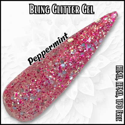 Peppermint - Minty Glitter Gels - HEMA, HPMA, TPO Free