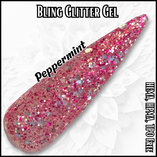 Peppermint - Minty Glitter Gels - HEMA, HPMA, TPO Free