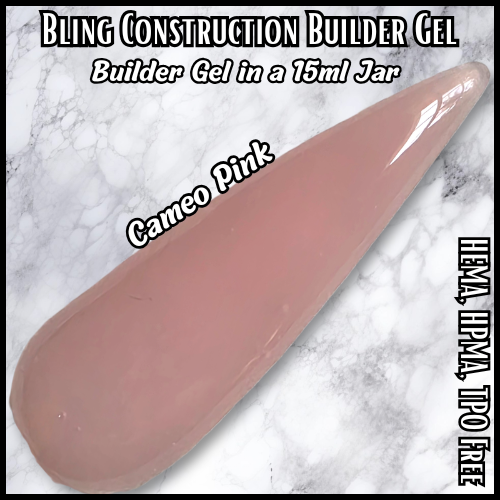 ULTRA Cameo Pink Construction Builder Gel - 15 ml Jar - HEMA, HPMA, TPO Free