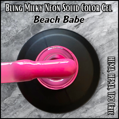 Ultra Beach Babe - Milky Neon Solid Color Gels - HEMA, HPMA, TPO Free