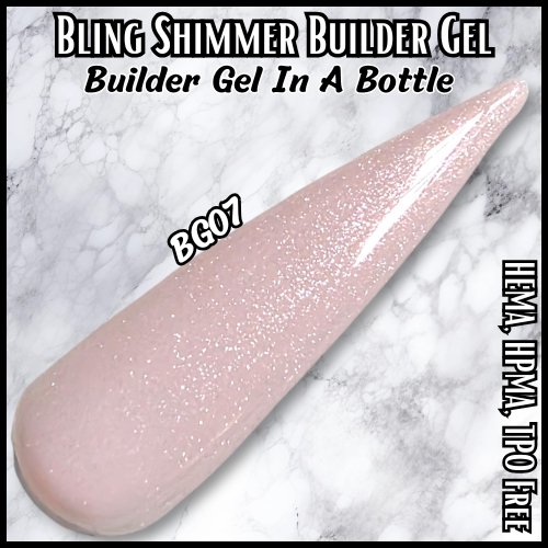 ULTRA BG07 Sparkly Light Pink BG in Bottle - HEMA, HPMA, TPO Free