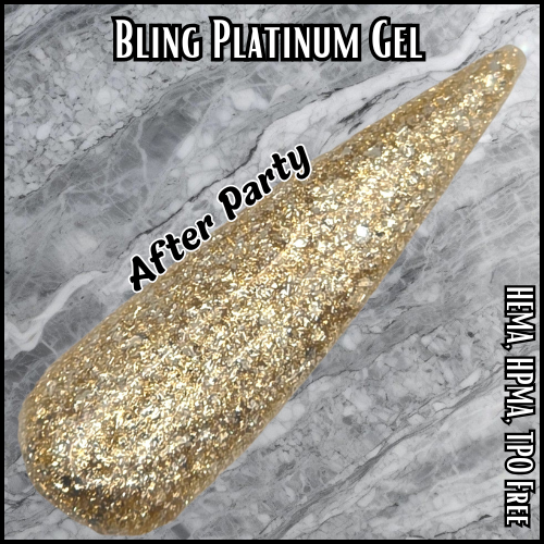 After Party Platinum Fine Glitter Gel - HEMA HPMA TPO Free