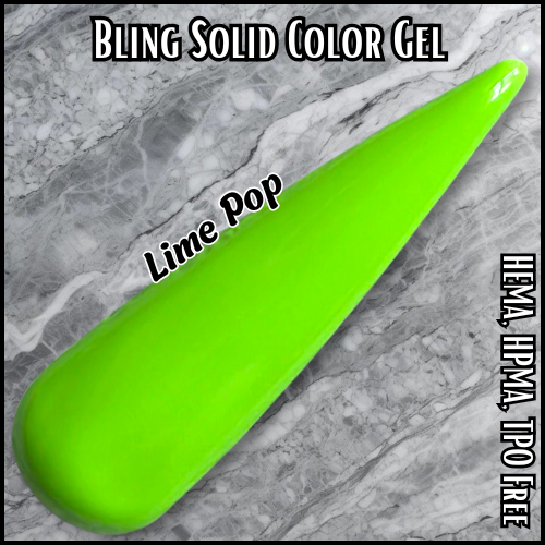 Lime Pop Solid Color Gel - HEMA, HPMA, TPO Free