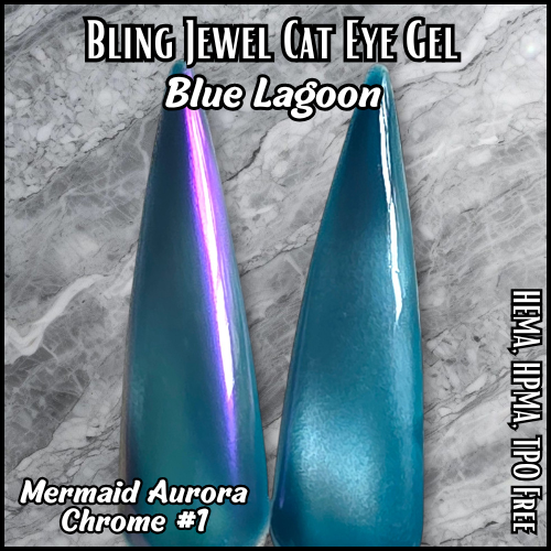ULTRA Blue Lagoon Chrome Cat Eye Gel - HEMA, HPMA, TPO Free