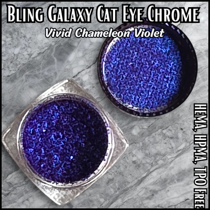 Galaxy Vivid Purple Chameleon Cat Eye Chrome Pigment