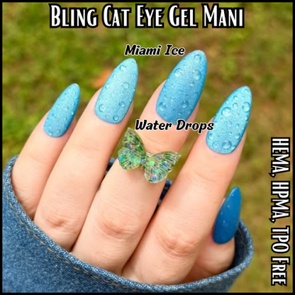 ULTRA Miami Ice Neon Cat Eye, ULTRA Russian Matte Top Coat Gel & ULTRA Water Drop Gel - HEMA, HPMA, TPO Free