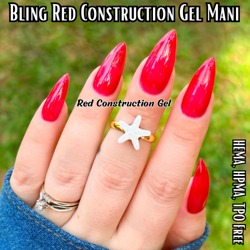 ULTRA Red Construction Builder Gel Mani - Bottle - HEMA, HPMA, TPO Free