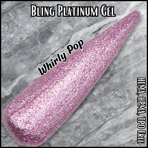 ULTRA Whirly Pop Platinum Fine Glitter Gel - HEMA HPMA TPO Free